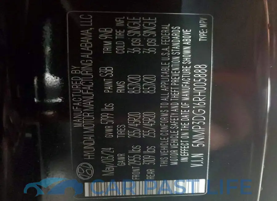 5NMP3DG16RH005888# 13