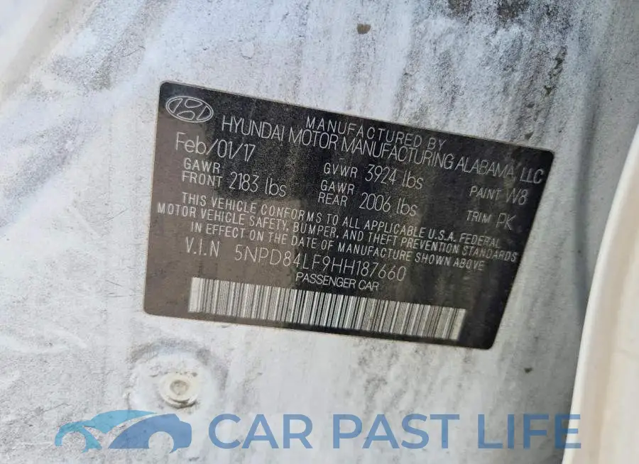5NPD84LF9HH187660# 12