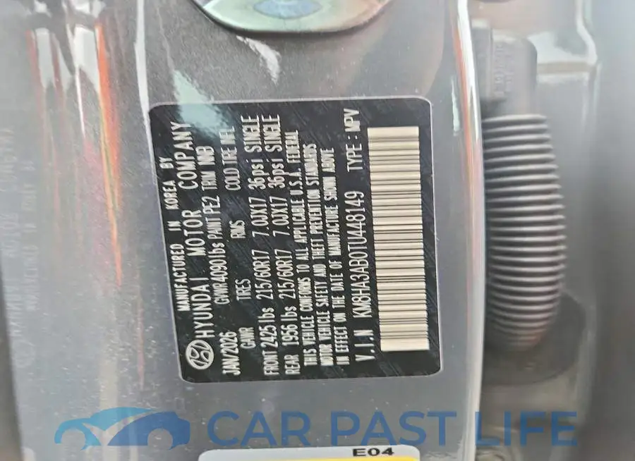 KM8HA3AB0TU448149# 13