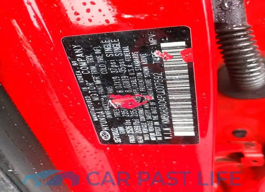 KM8KH3AC4PU007592# 12