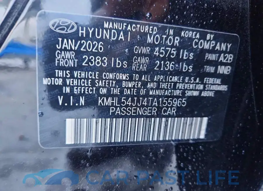 KMHL54JJ4TA155965# 12