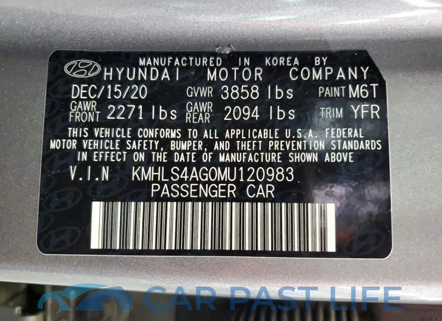 KMHLS4AG0MU120983# 12