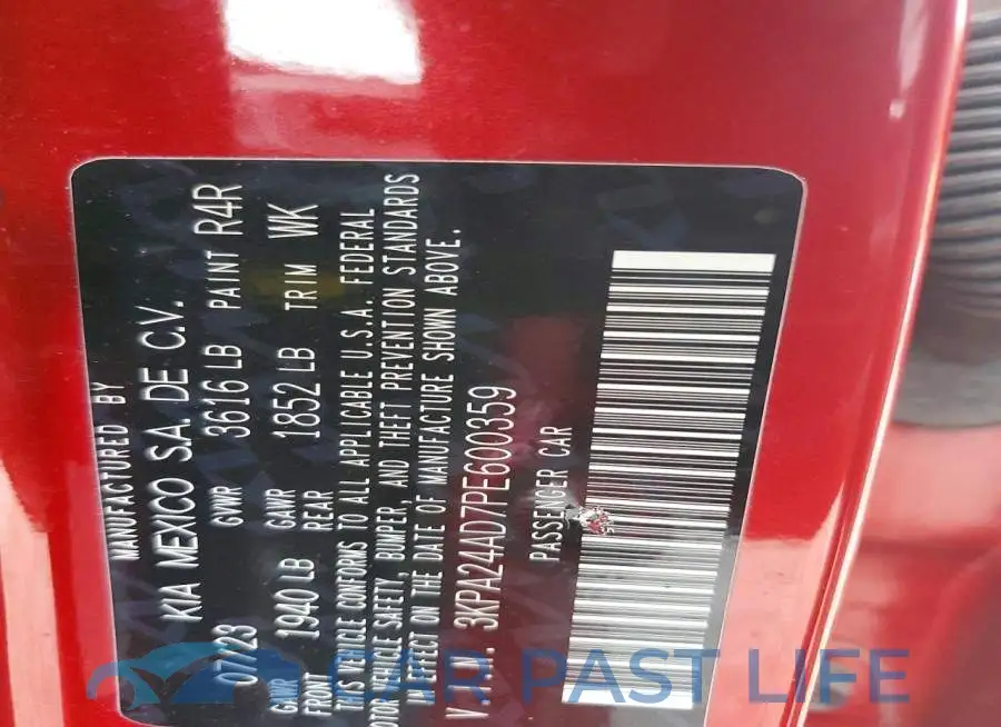 3KPA24AD7PE600359# 13