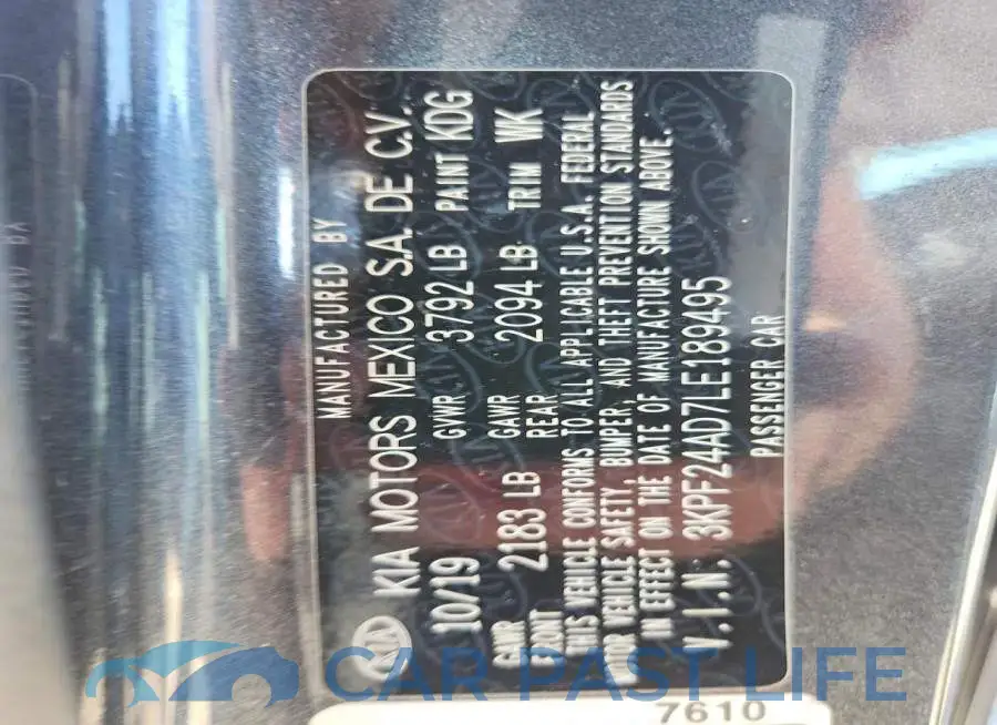 3KPF24AD7LE189495# 12