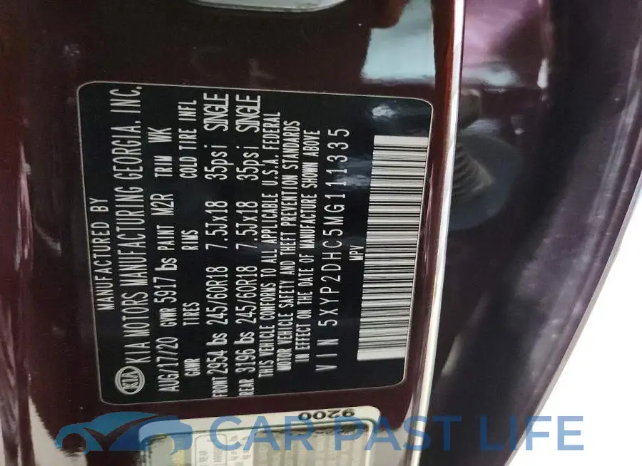 5XYP2DHC5MG111335# 14