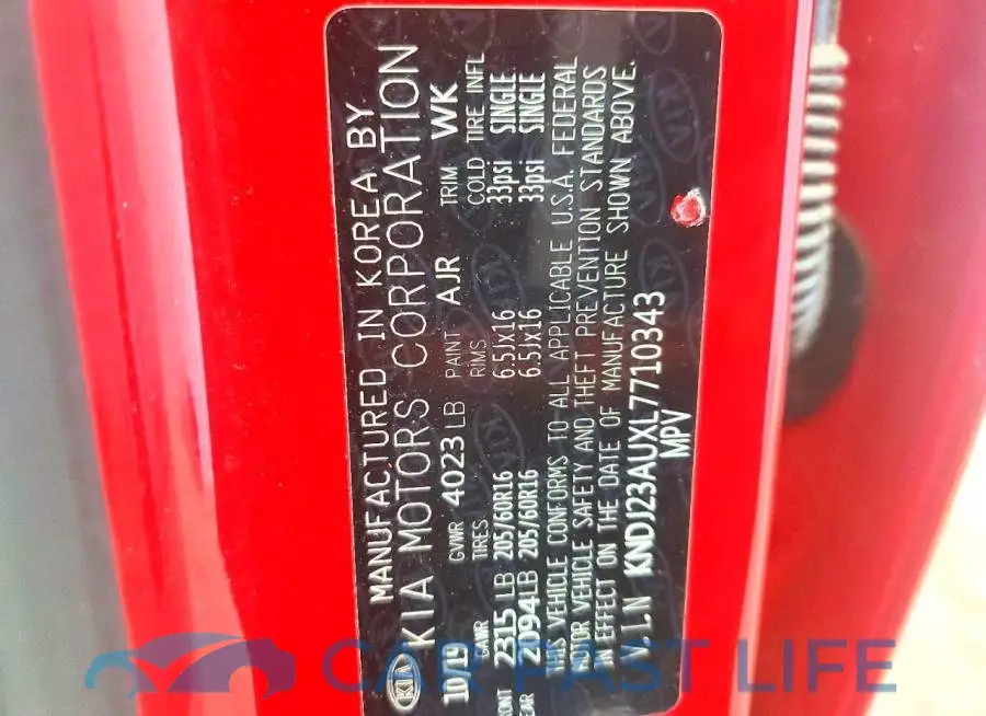 KNDJ23AUXL7710343# 12
