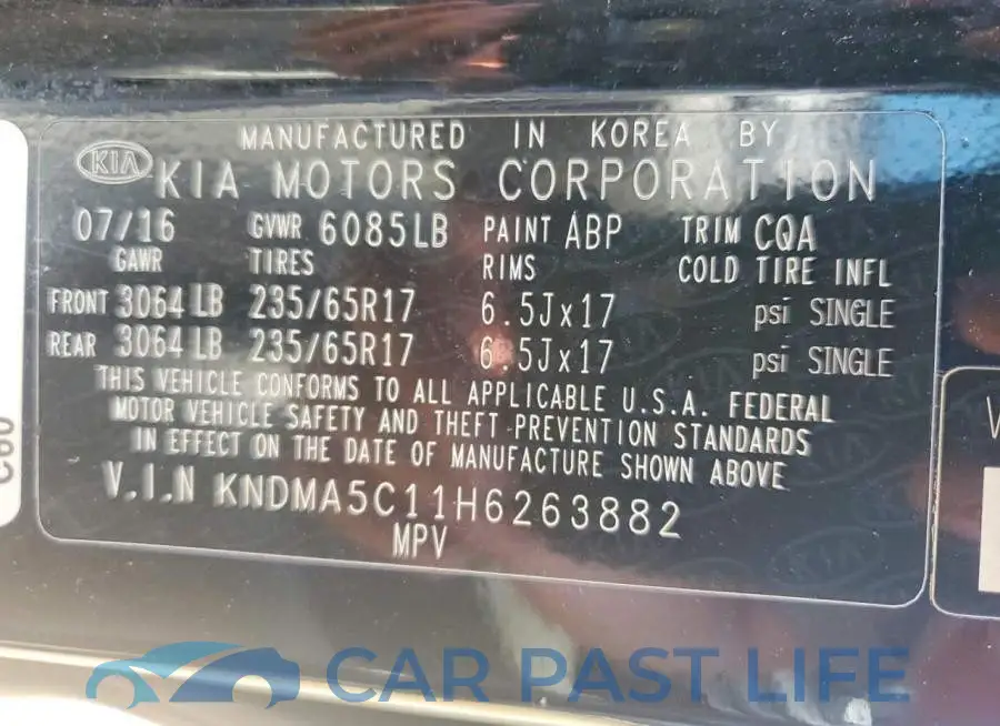 KNDMA5C11H6263882# 13