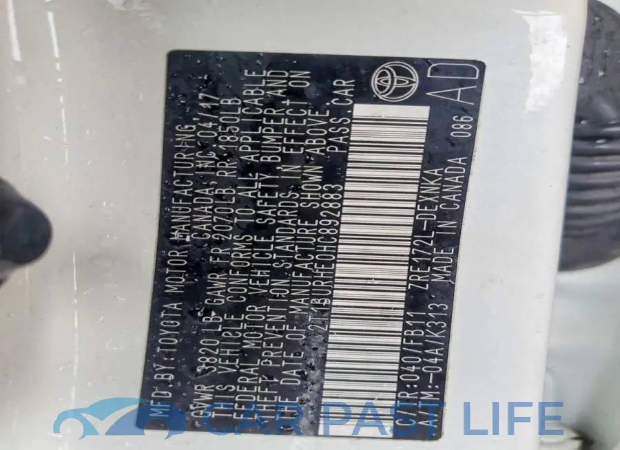 2T1BURHE0HC892883# 14
