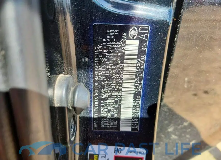 2T1BURHE8JC988704# 12