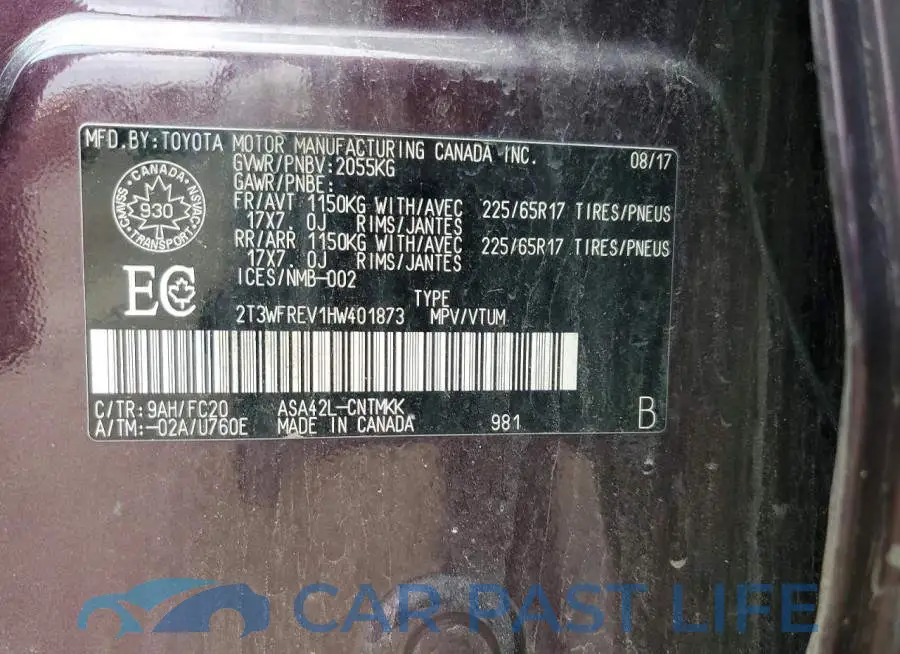2T3WFREV1HW401873# 14