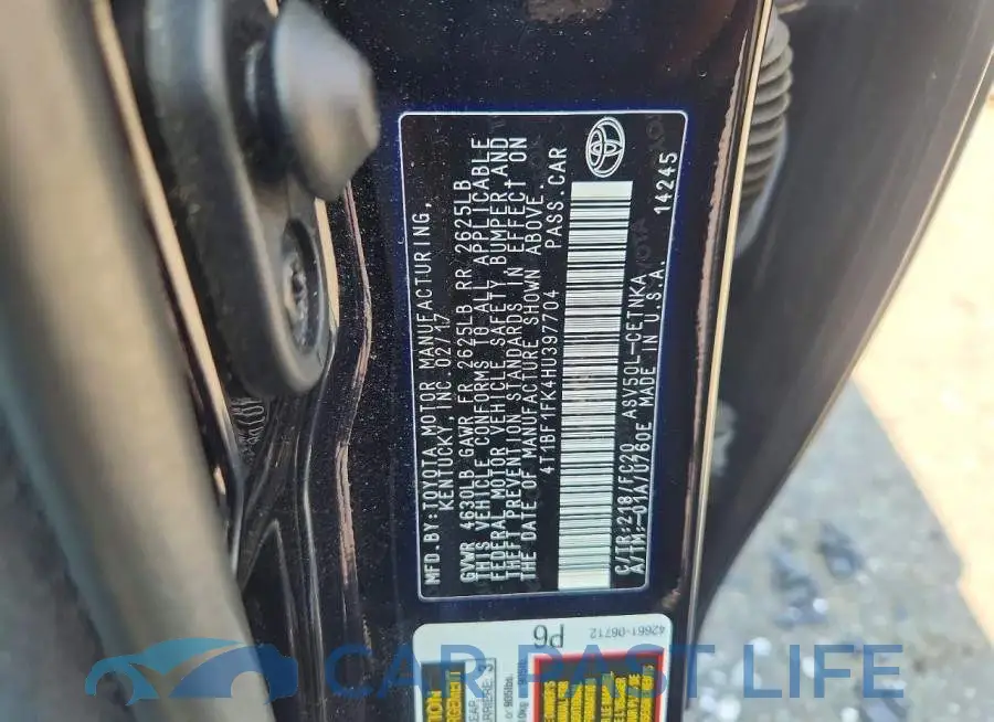 4T1BF1FK4HU397704# 12
