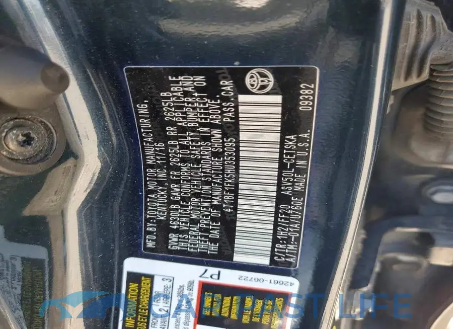 4T1BF1FK5HU353095# 13