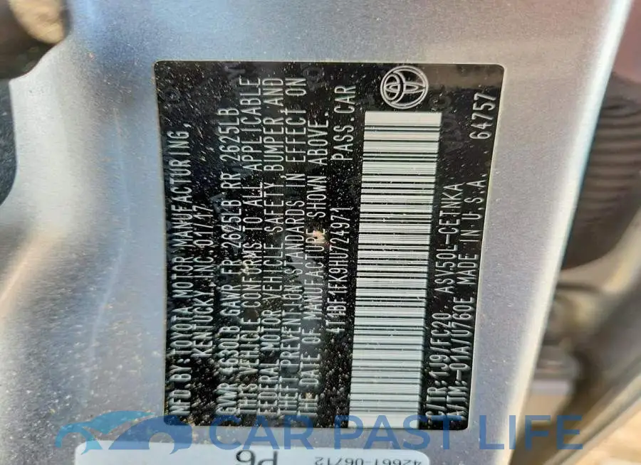 4T1BF1FK9HU724971# 12
