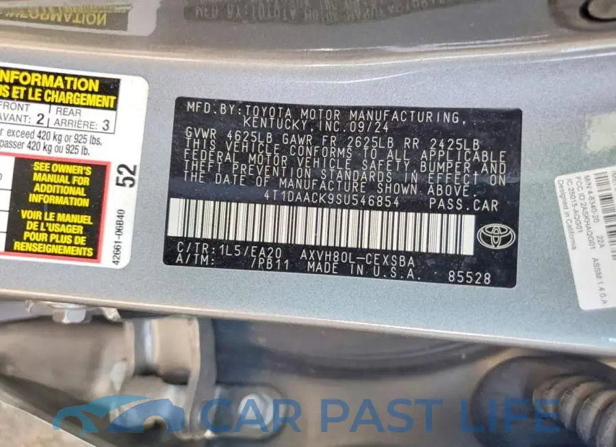 4T1DAACK9SU546854# 12
