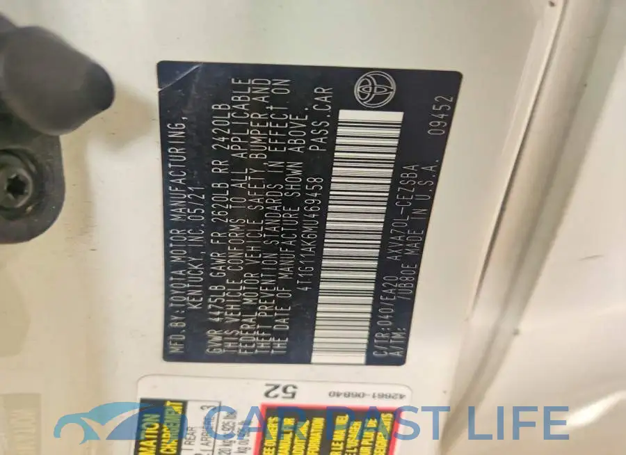 4T1G11AK6MU469458# 13
