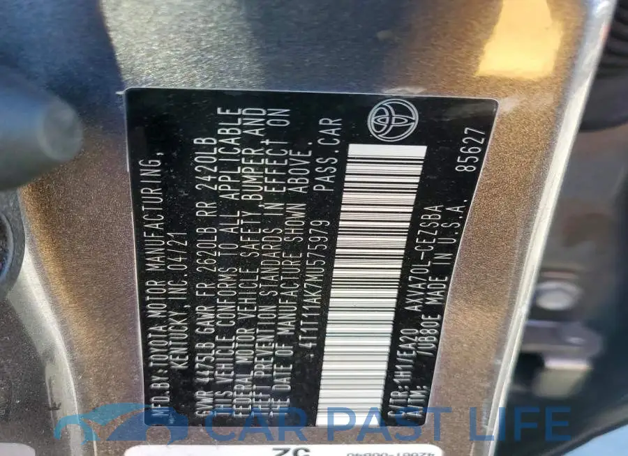 4T1T11AK7MU575979# 13