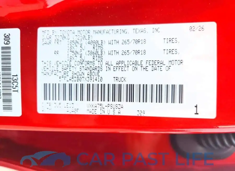 5TFLA5DB0TX391410# 12
