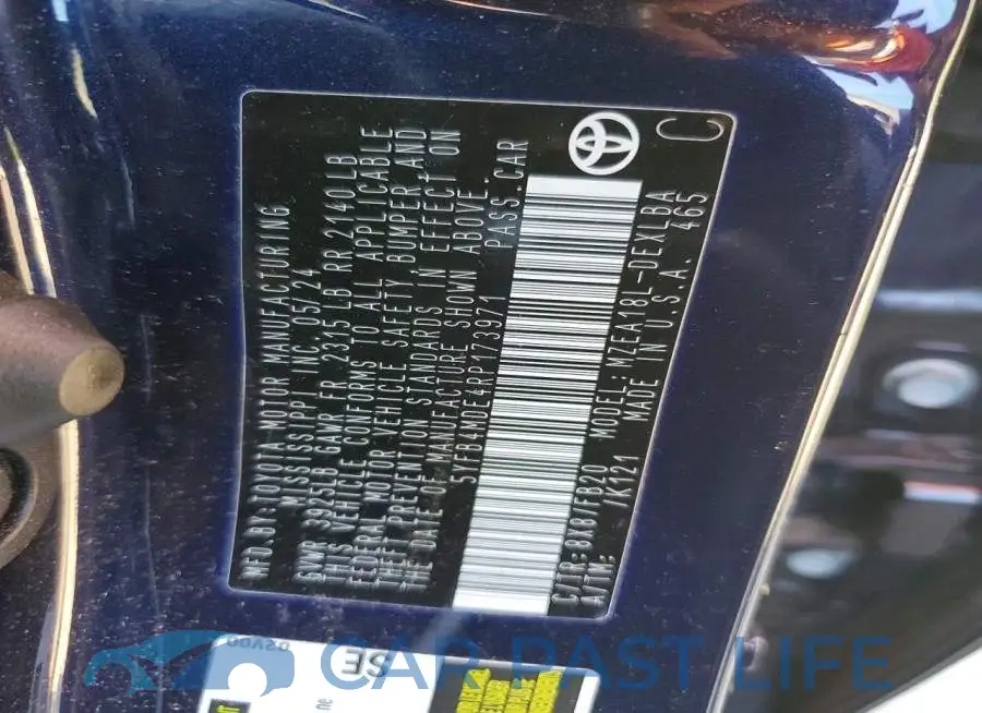 5YFB4MDE4RP173971# 13