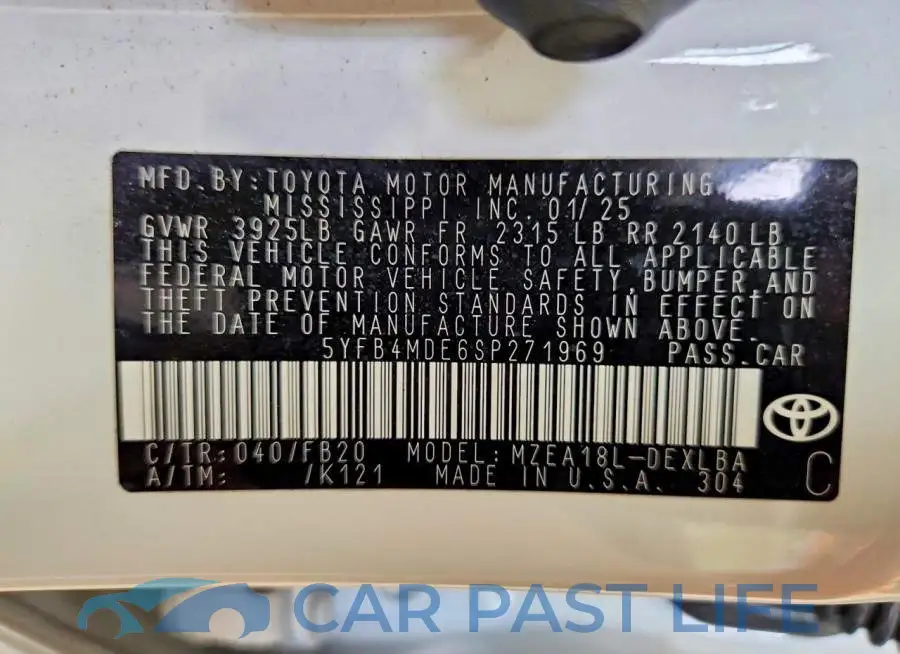 5YFB4MDE6SP271969# 13