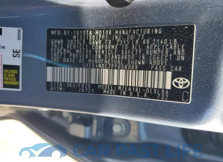 5YFB4MDE7PP056088# 13