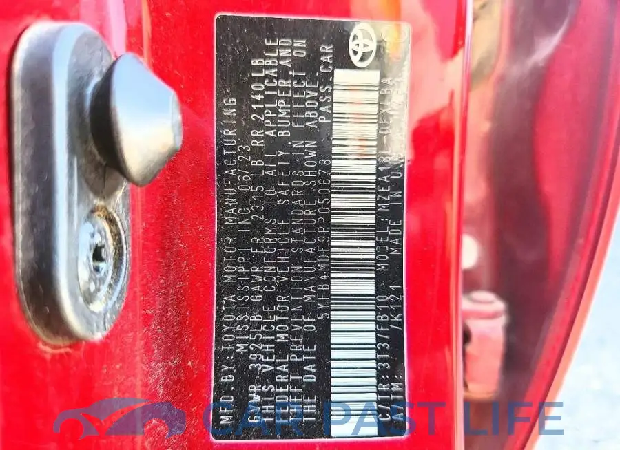 5YFB4MDE9PP050678# 12