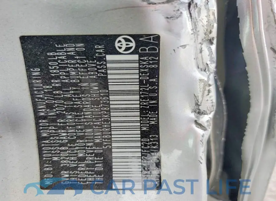 5YFBURHE3KP873610# 12