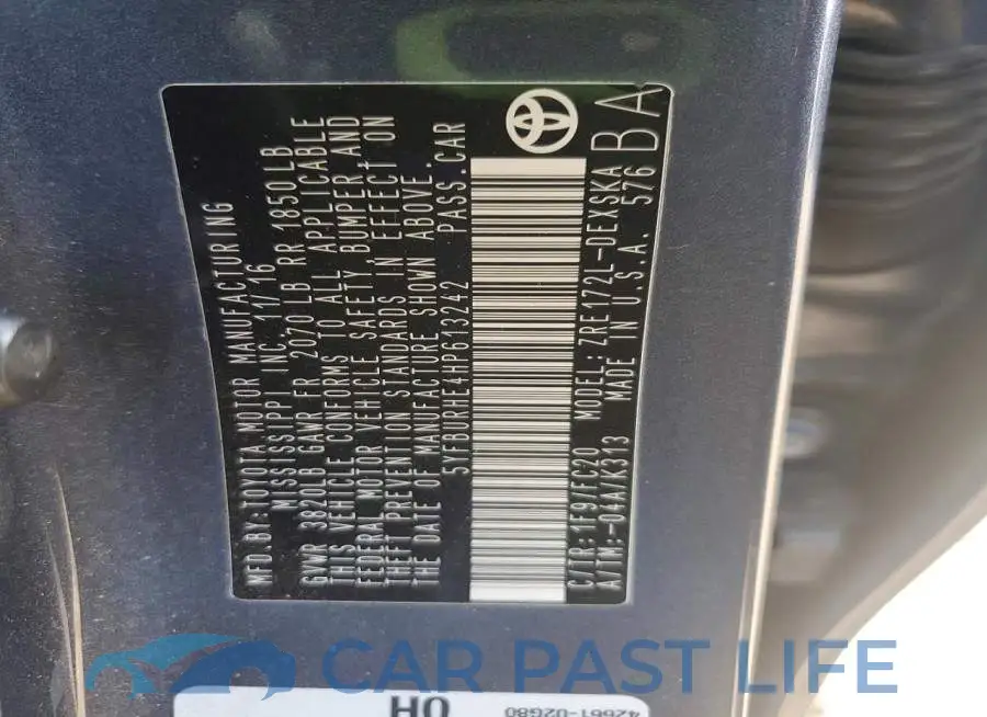 5YFBURHE4HP613242# 13