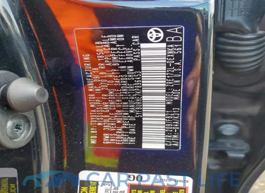 5YFBURHE7KP896453# 12