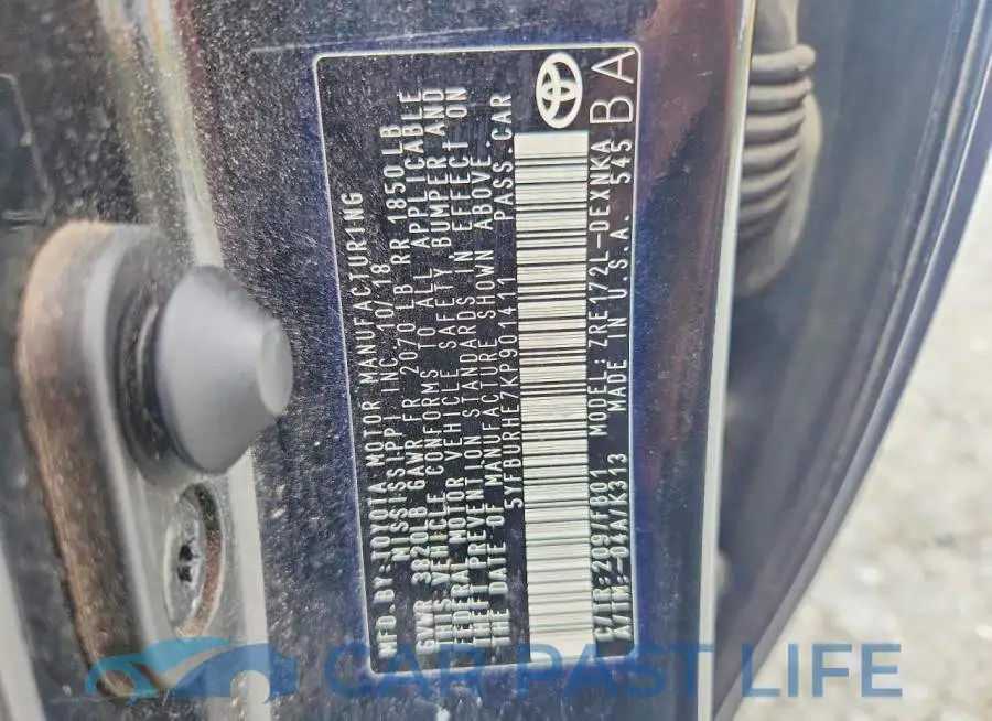 5YFBURHE7KP901411# 12