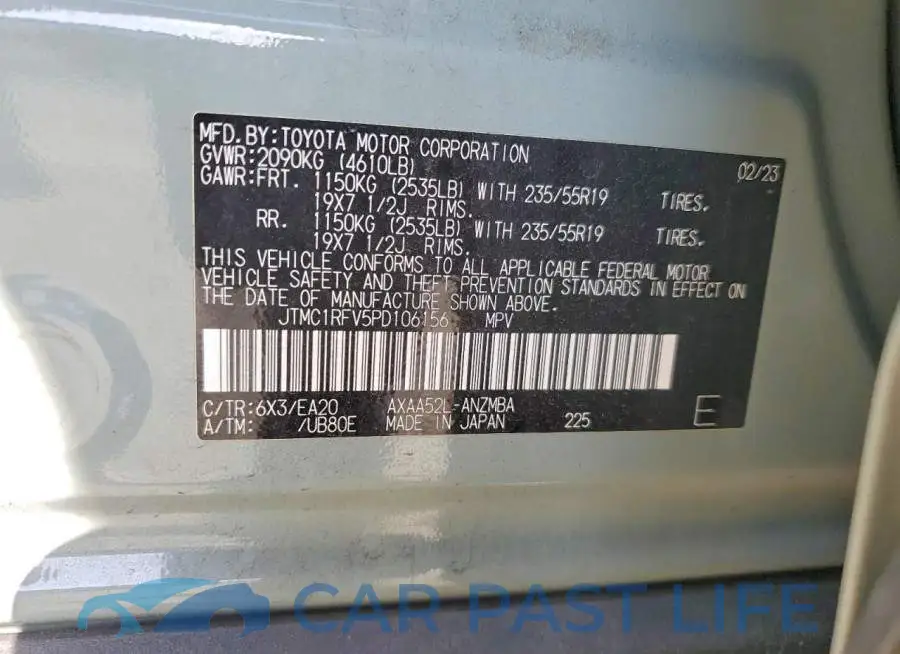 JTMC1RFV5PD106156# 13