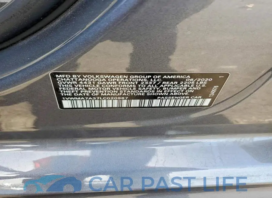 1VWMA7A37LC020987# 12