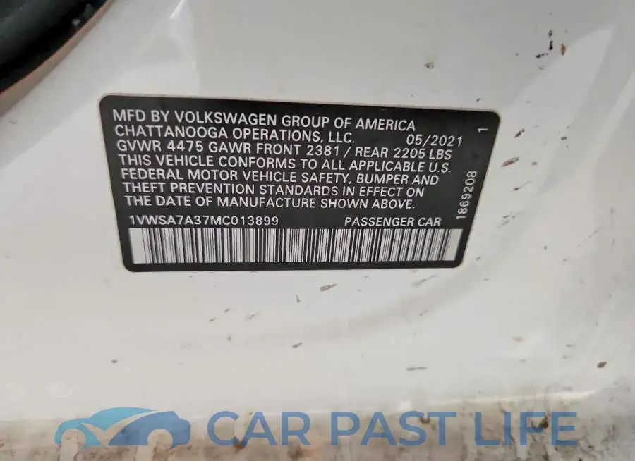 1VWSA7A37MC013899# 12