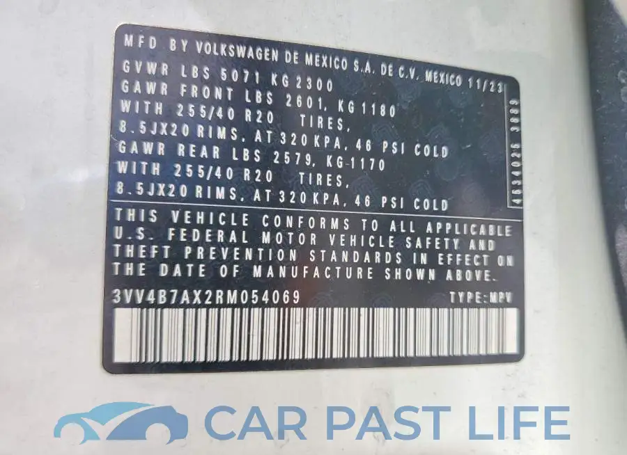 3VV4B7AX2RM054069# 14