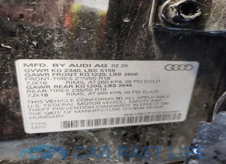 WA1DECF31S1050967# 14