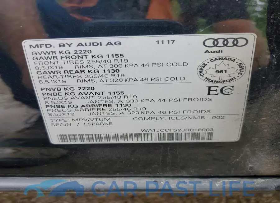 WA1JCCFS2JR018903# 13