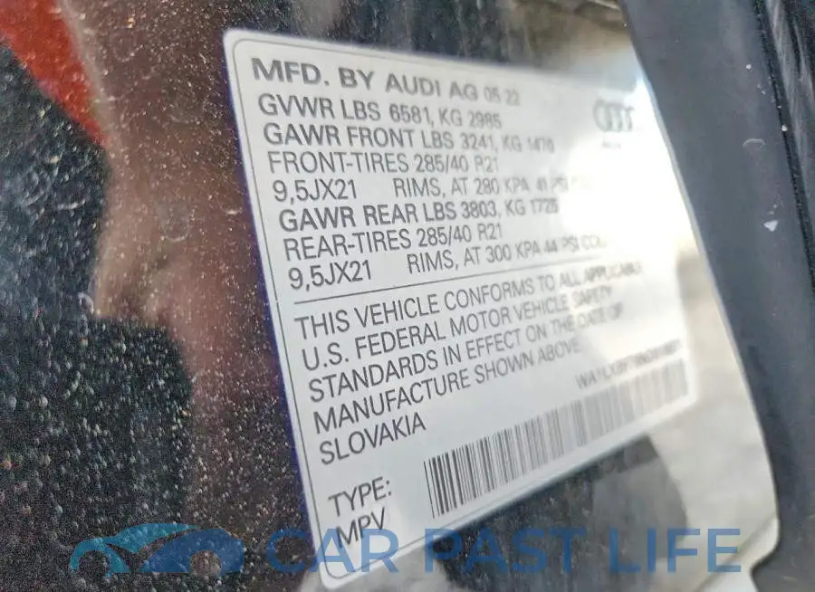 WA1LXBF78ND018071# 14