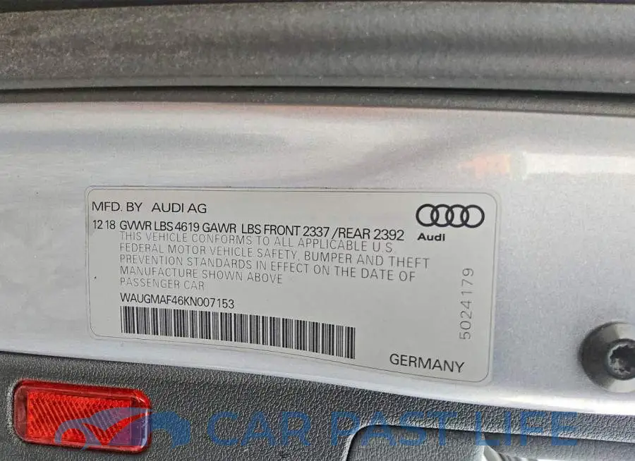 WAUGMAF46KN007153# 12
