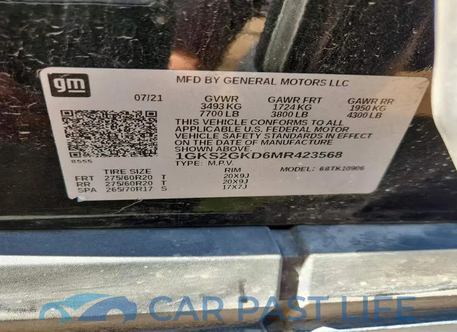 1GKS2GKD6MR423568# 13