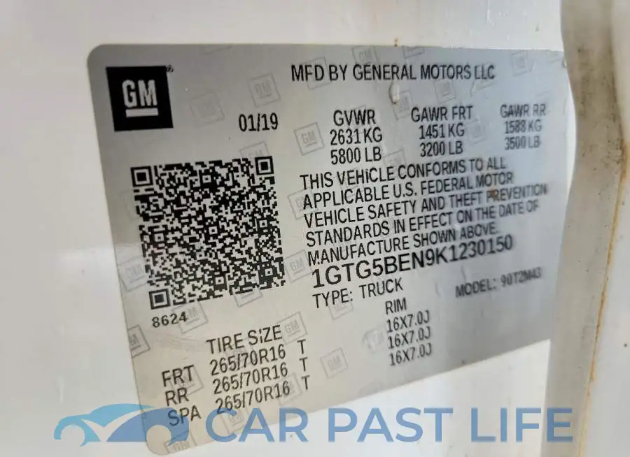 1GTG5BEN9K1230150# 12