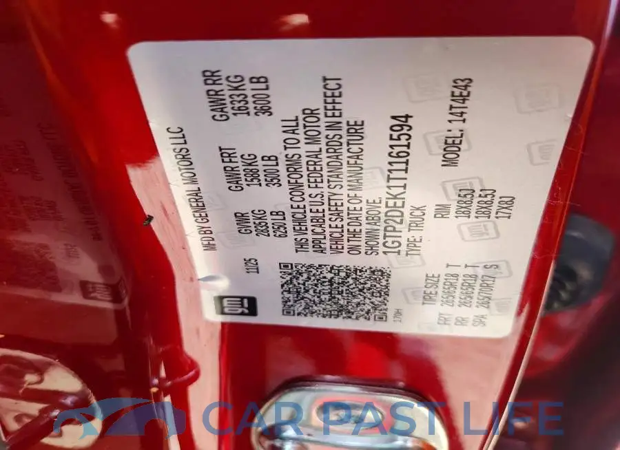 1GTP2DEK1T1161594# 12