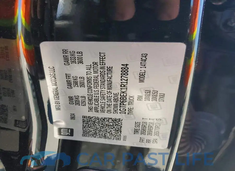 1GTP6BEK1R1278884# 12