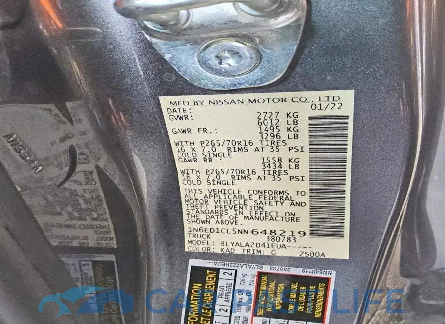 1N6ED1CL5NN648219# 12
