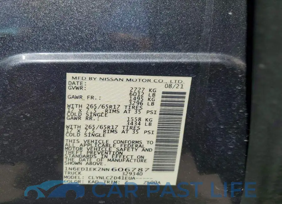 1N6ED1EK2NN606787# 13