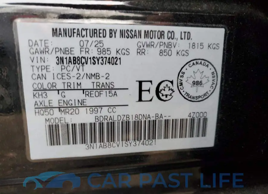 3N1AB8CV1SY374021# 12