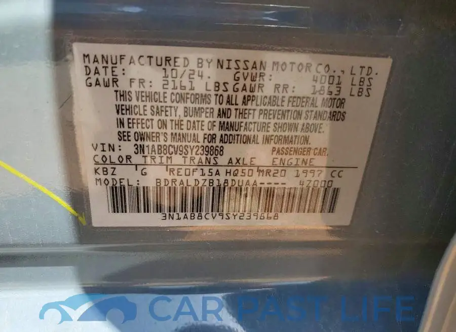 3N1AB8CV9SY239868# 12