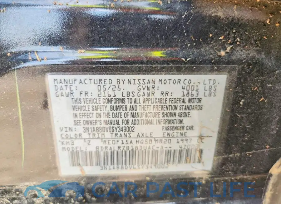3N1AB8DV6SY349002# 12