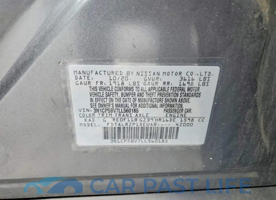 3N1CP5BV7LL560185# 13