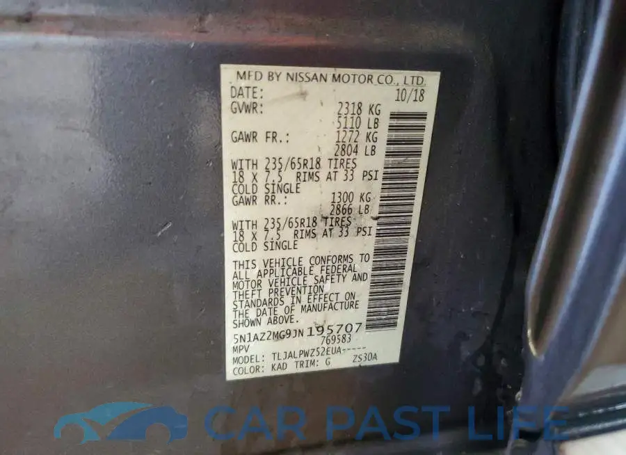 5N1AZ2MG9JN195707# 13