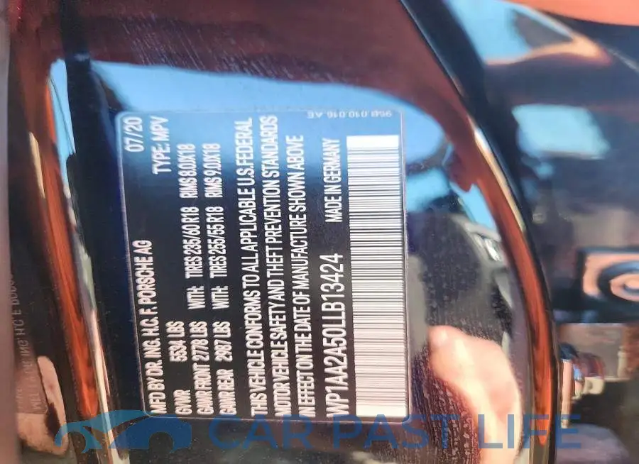 WP1AA2A50LLB13424# 13