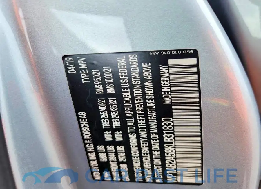 WP1AB2A58KLB31830# 13